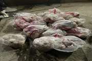 ضبط و معدوم سازی میزان 769 کیلوگرم گوشت مرغ غیر قابل مصرف در شهرستان سقز