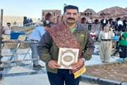 اعطای نشان پهلوانی به آقای سید مبین نقشبندی پرسنل دامپزشکی کردستان