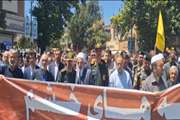 حضور پرسنل شبکه دامپزشکی سنندج در راهپیمایی جمعه خشم بعد از نماز جمعه در حمایت از مردم مظلوم غزه